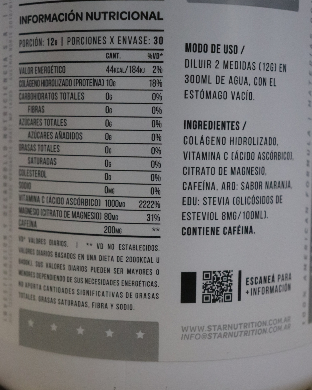 COLÁGENO SPORT Star Nutrition 360gr