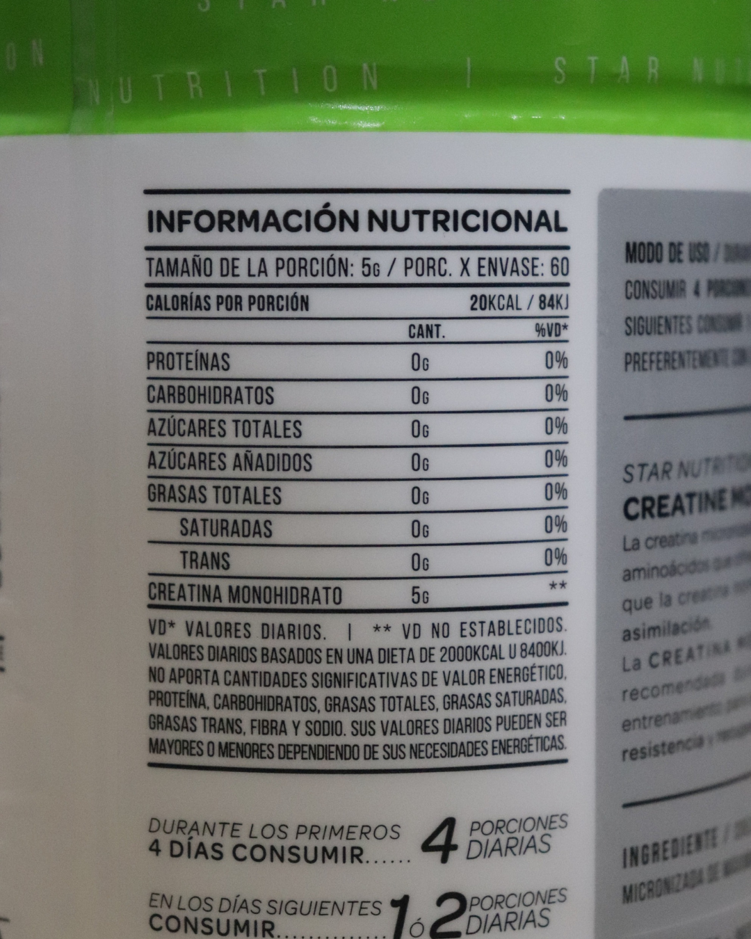 CREATINA STAR NUTRITION 300gr