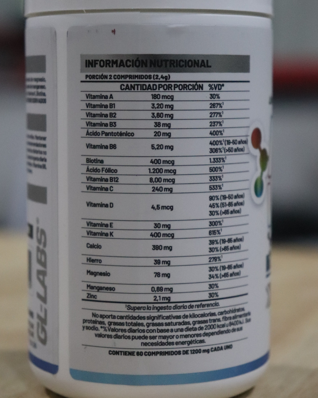 MULTIVITAMÍNICO GENTECH 60 caps