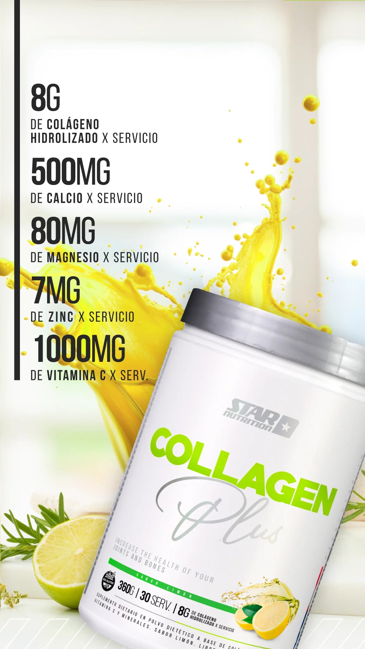 COLÁGENO PLUS STAR NUTRITION 360gr