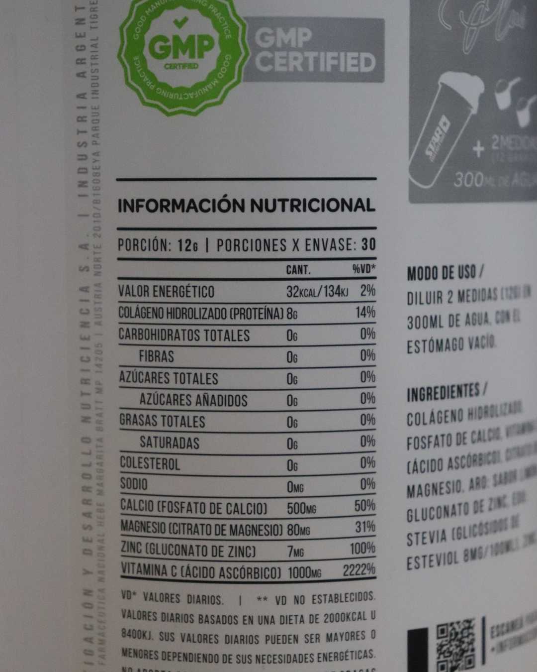 COLÁGENO PLUS STAR NUTRITION 360gr