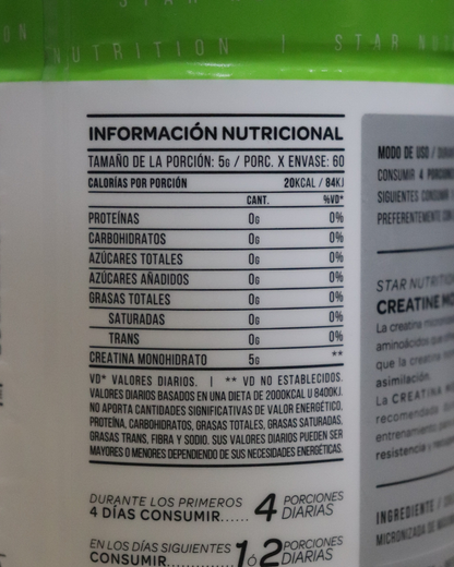 CREATINA STAR NUTRITION 300gr