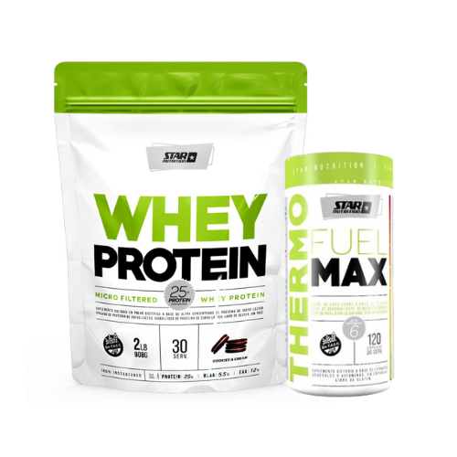 COMBO PERDIDA DE PESO STAR NUTRITION - Whey Protein 1kg Star Nutrition + Thermo Fuel Max Star Nutrition