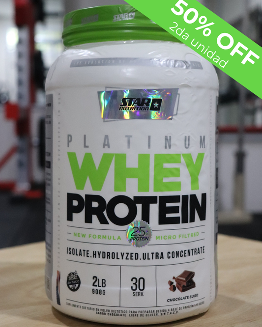 x2 PLATINUM WHEY PROTEIN STAR NUTRITION 2lb (907gr)